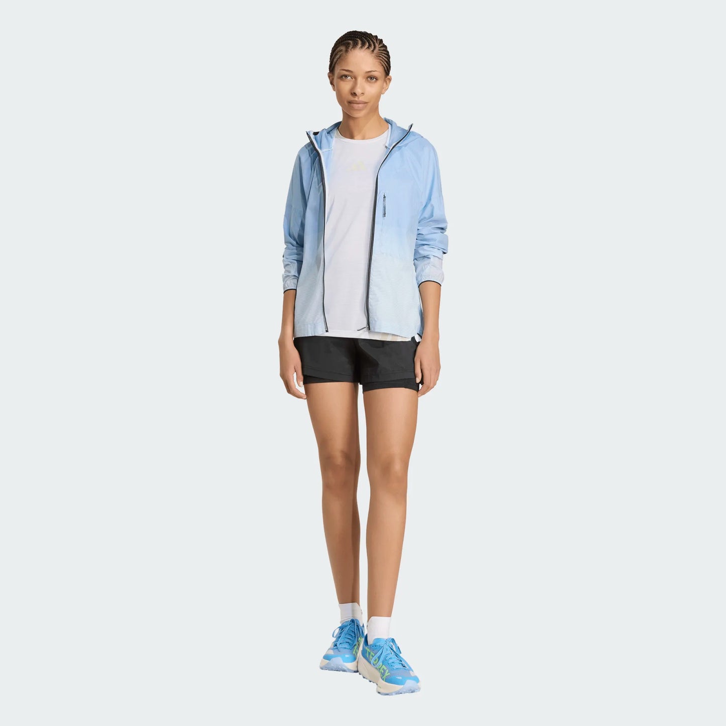 Adidas - Terrex Xperior Clima365 Light Windweave Jacket - Ray Blue / Crystal Sky - Veste running femmes
