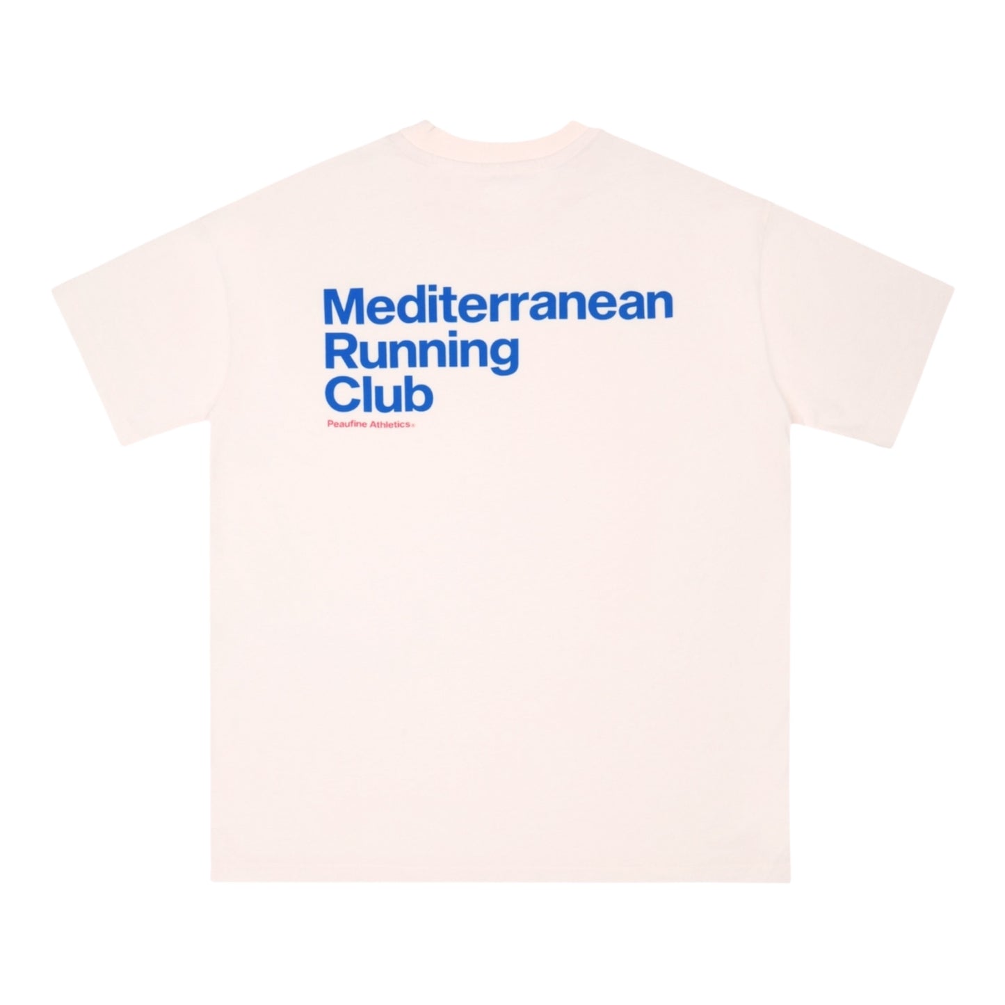 Peaufine Athletics - Oversize Organic T-shirt Mediterranean Running Club - off white - Teeshirt Hommes