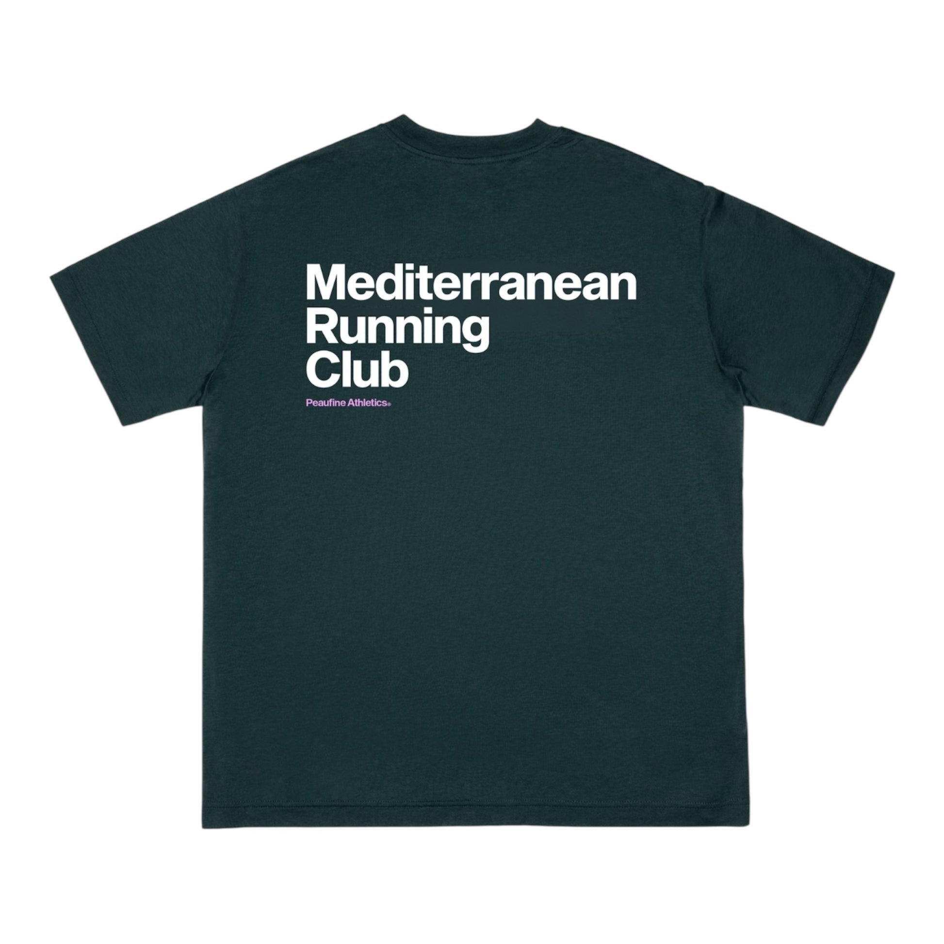 Peaufine Athletics - Oversize Organic T-shirt Mediterranean Running Club - pine forest - Teeshirt Hommes