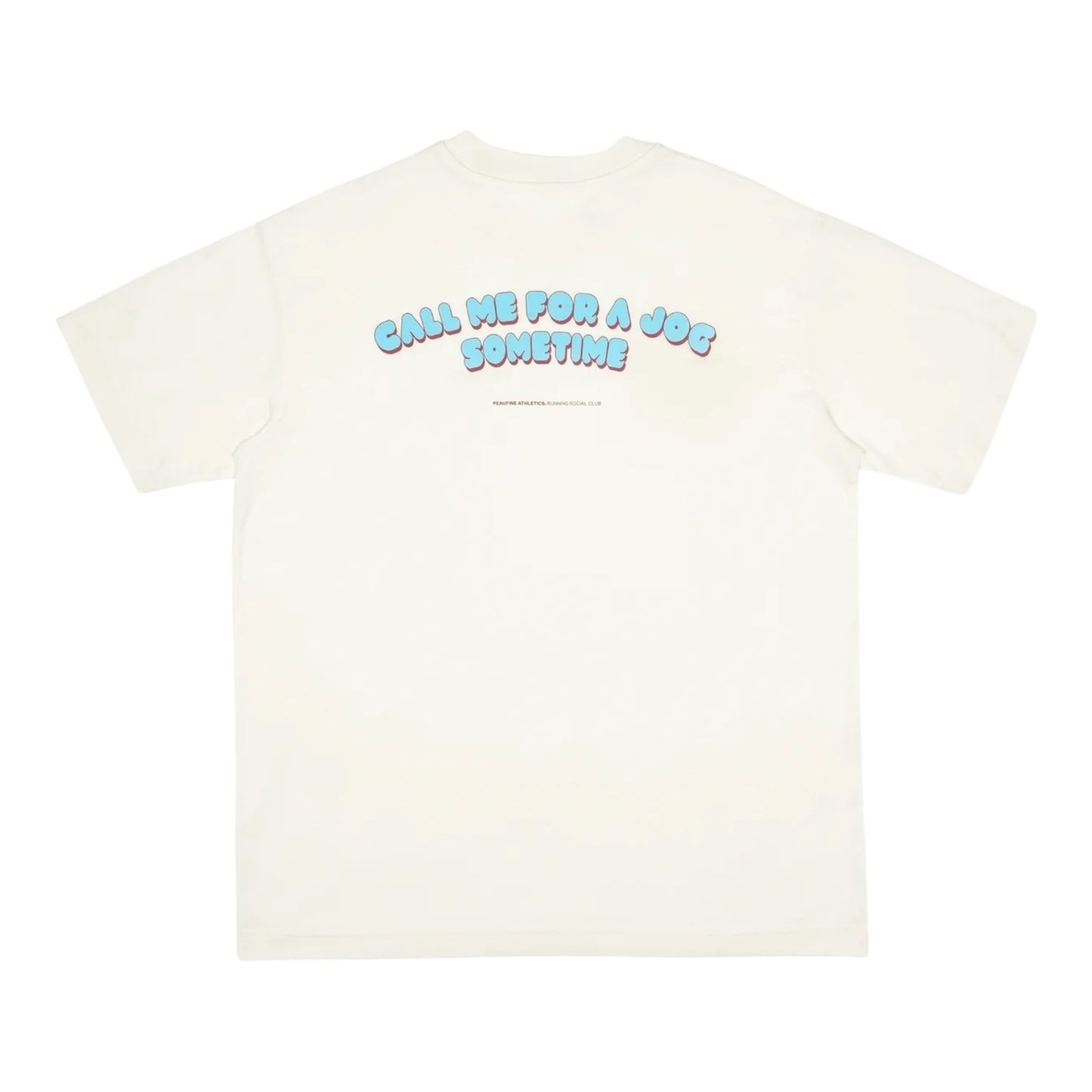 Peaufine Athletics - Wood T-shirt™ Call Me - off white - Teeshirt Running Hommes