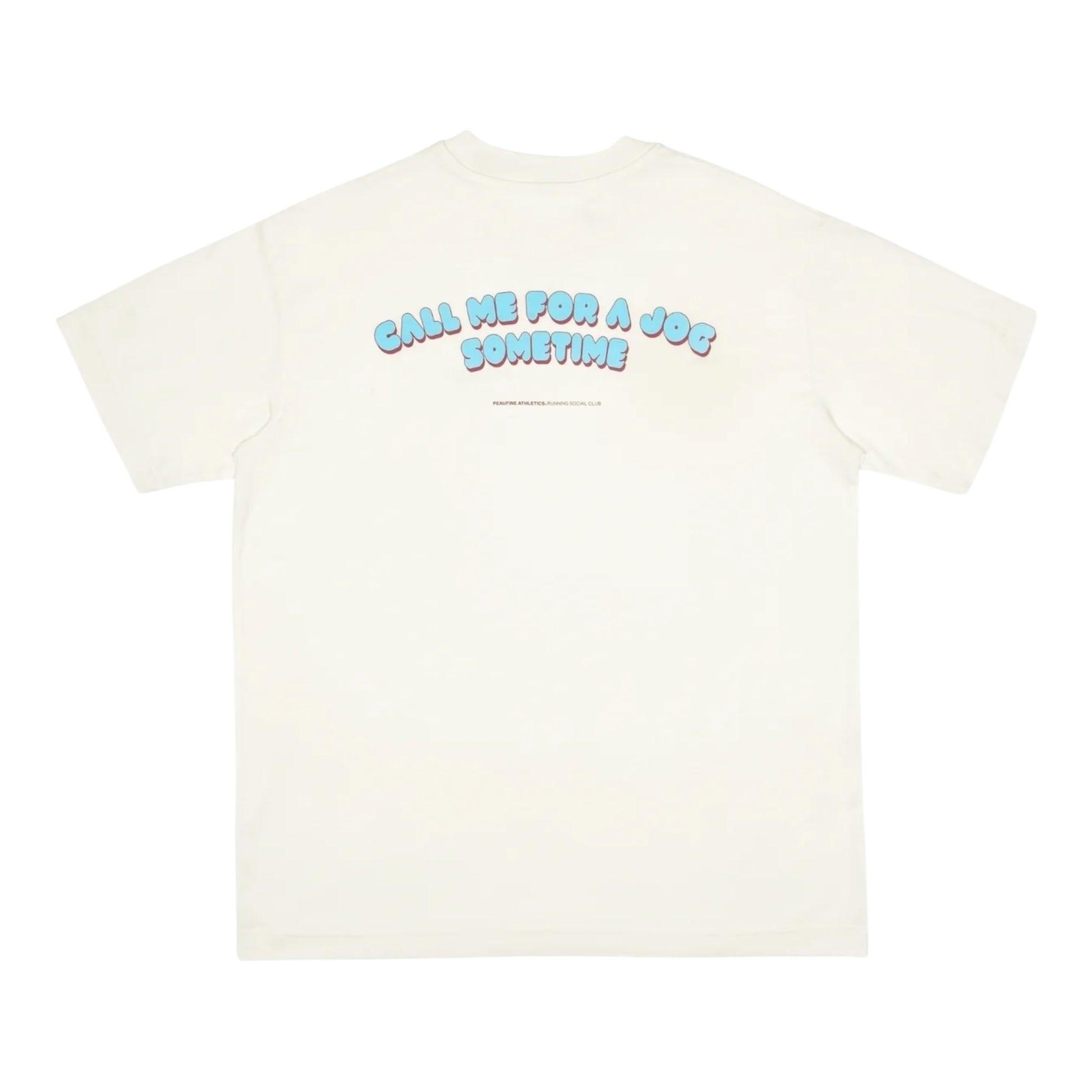 Peaufine Athletics - Wood T-shirt™ Call Me - off white - Teeshirt Running Hommes