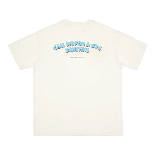 Peaufine Athletics - Wood T-shirt™ Call Me - off white - Teeshirt Running Hommes