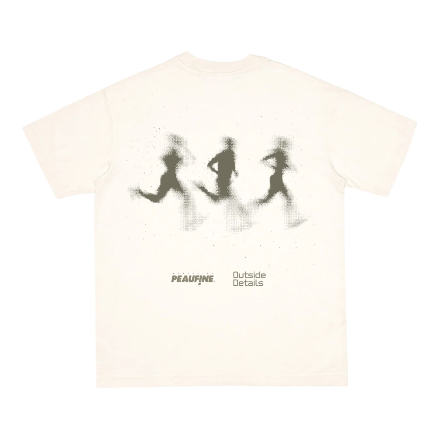 Peaufine Athletics - Wood T-shirt™ Outside Details - off white - Teeshirt Running Hommes