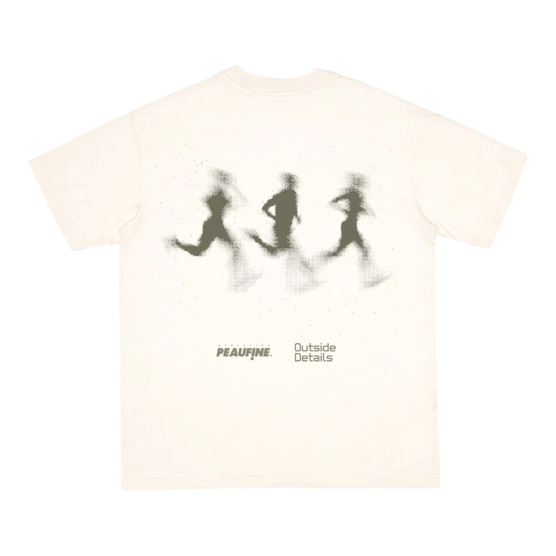 Peaufine Athletics - Wood T-shirt™ Outside Details - off white - Teeshirt Running Hommes
