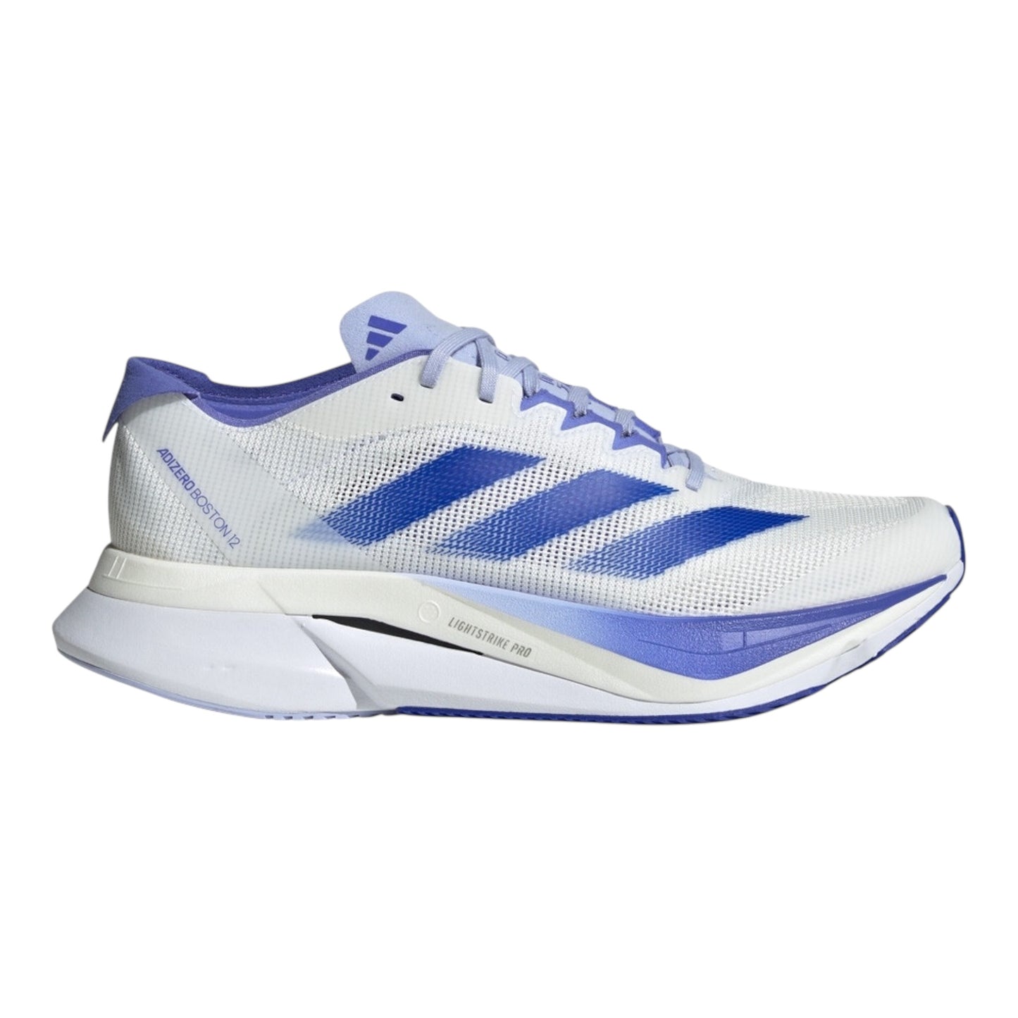 Adidas - Adizero Boston 12 - White / Lucid Blue / Cobalt Blue - Chaussures running femmes