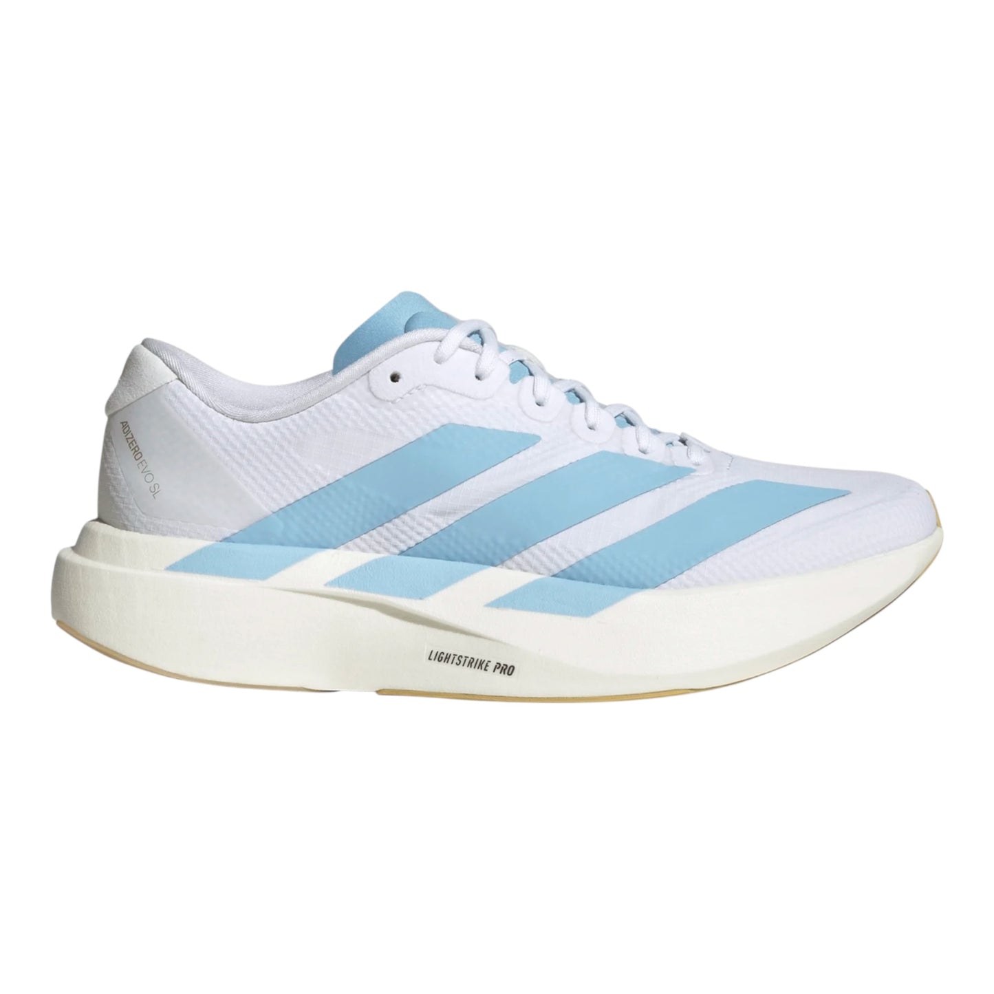 Adidas - Adizero Evo SL - Ftwr White/ Clear Blue/ Matte Gold - Chaussures running femmes