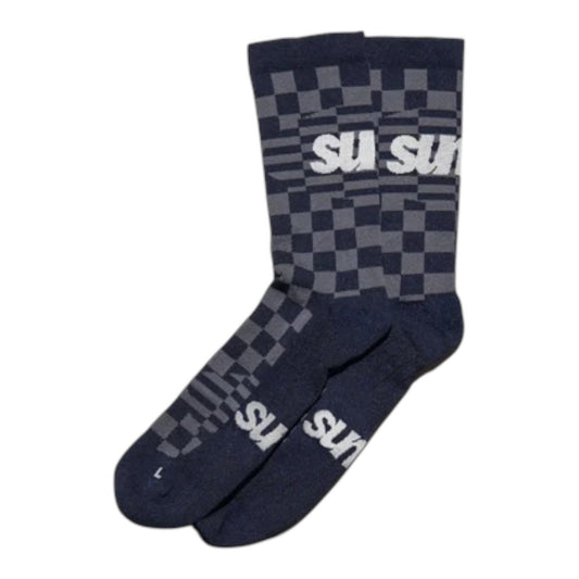Sums Club - Checkers Socks - navy - Chaussettes Running unisexe