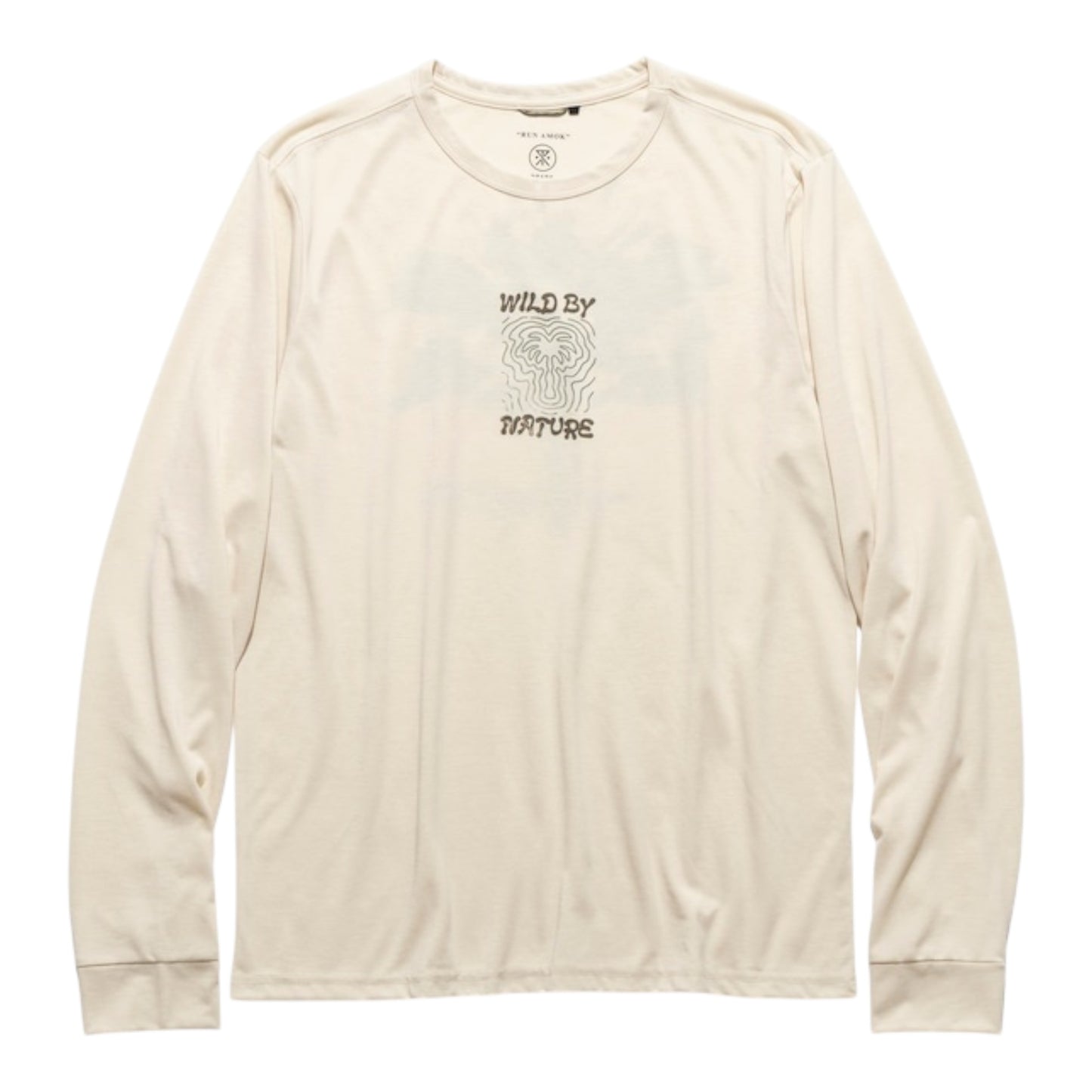 Roark Run Amok - Mathis Active LS Tee - ivory - teeshirt running hommes