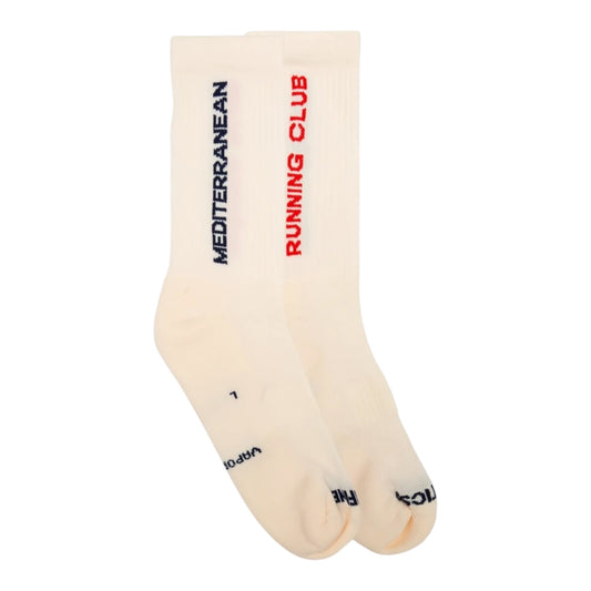 Peaufine Athletics - Vaporfeel® Socks - Mediterranean running club - cream - Chaussettes Running unisexe
