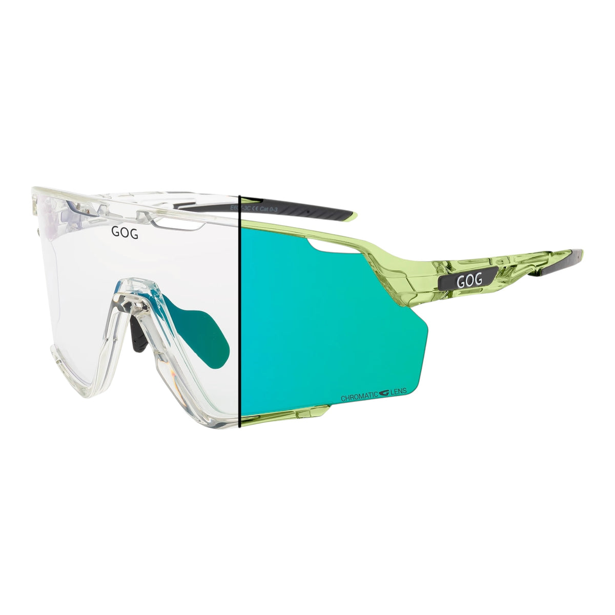 Gog - Prometheus - photochromic green / black reflex green (cat.0 à 3) - lunettes Running unisexe