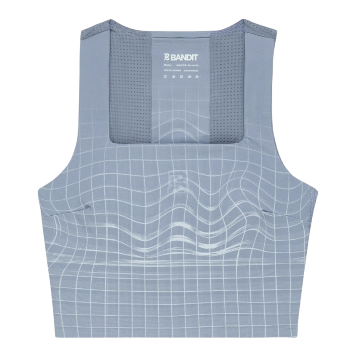 Bandit - Women’s VANISHER™ V-neck Race Crop - pavillon blue - Brassière Running femmes