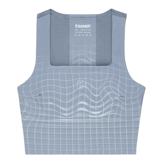 Bandit - Women’s VANISHER™ V-neck Race Crop - pavillon blue - Brassière Running femmes