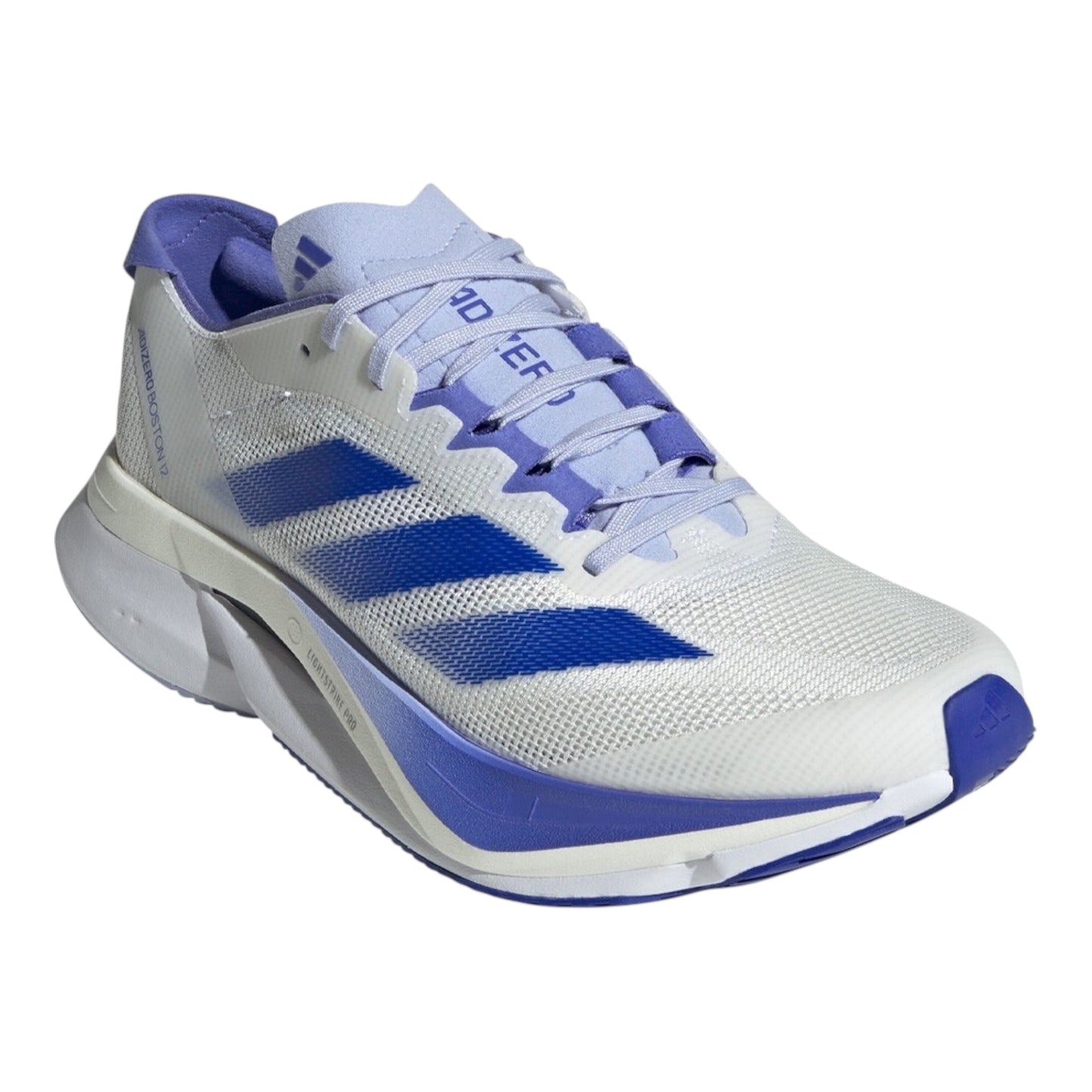 Adidas - Adizero Boston 12 - White / Lucid Blue / Cobalt Blue - Chaussures running femmes