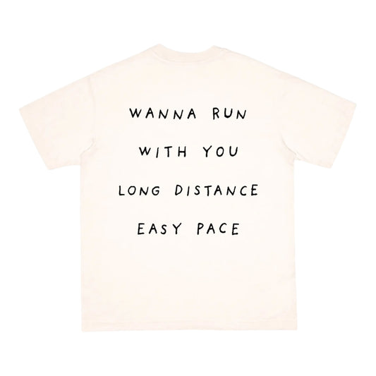 Peaufine Athletics - Wood T-shirt™ Wanna Run - off white - Teeshirt Running Hommes