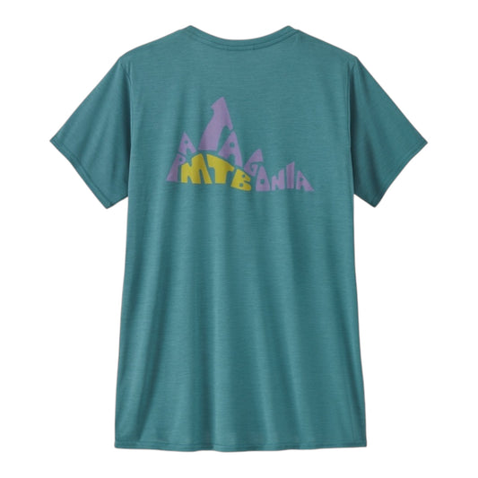 Patagonia - Women’s Capilene® Cool Daily Graphic Shirt Lands - Wetland Blue X-Dye - teeshirt running femmes