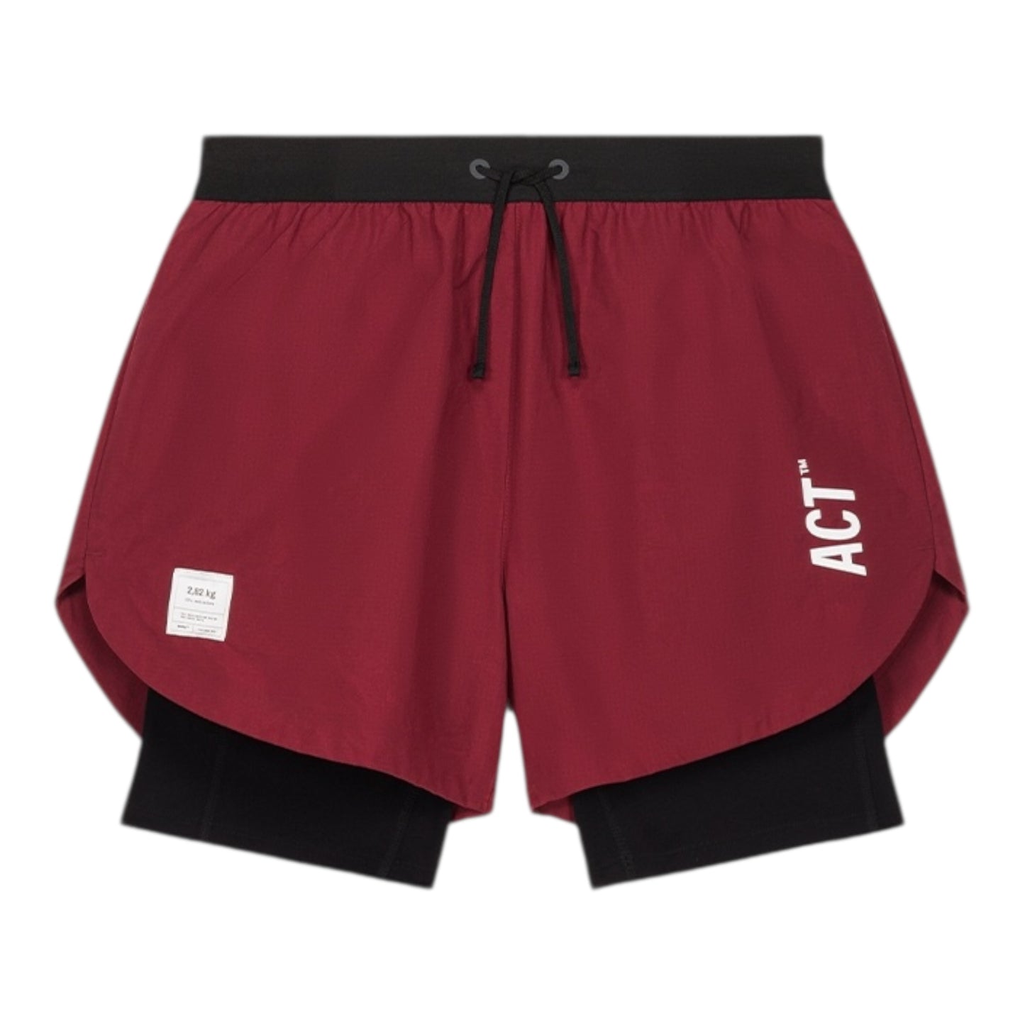 Act Running - BioRip Short 2 en 1 - bordeaux - Short running hommes