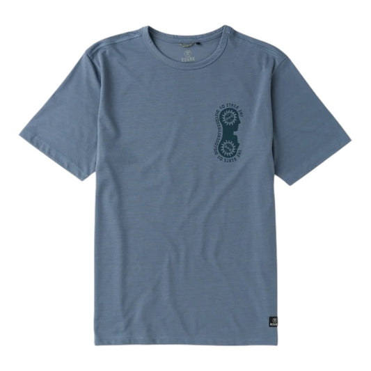 Roark Run Amok - Mathis Active SS Tee - neptune - teeshirt running hommes