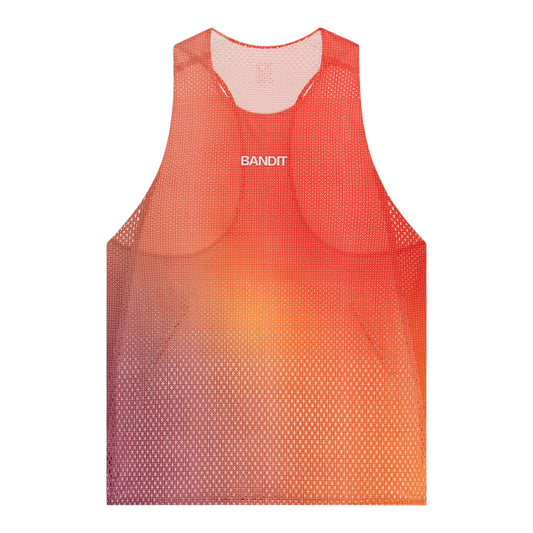 Bandit - Men’s SHREDDER™ Race Singlet with FLOPACK™ - poppy / copal - Débardeur Running hommes
