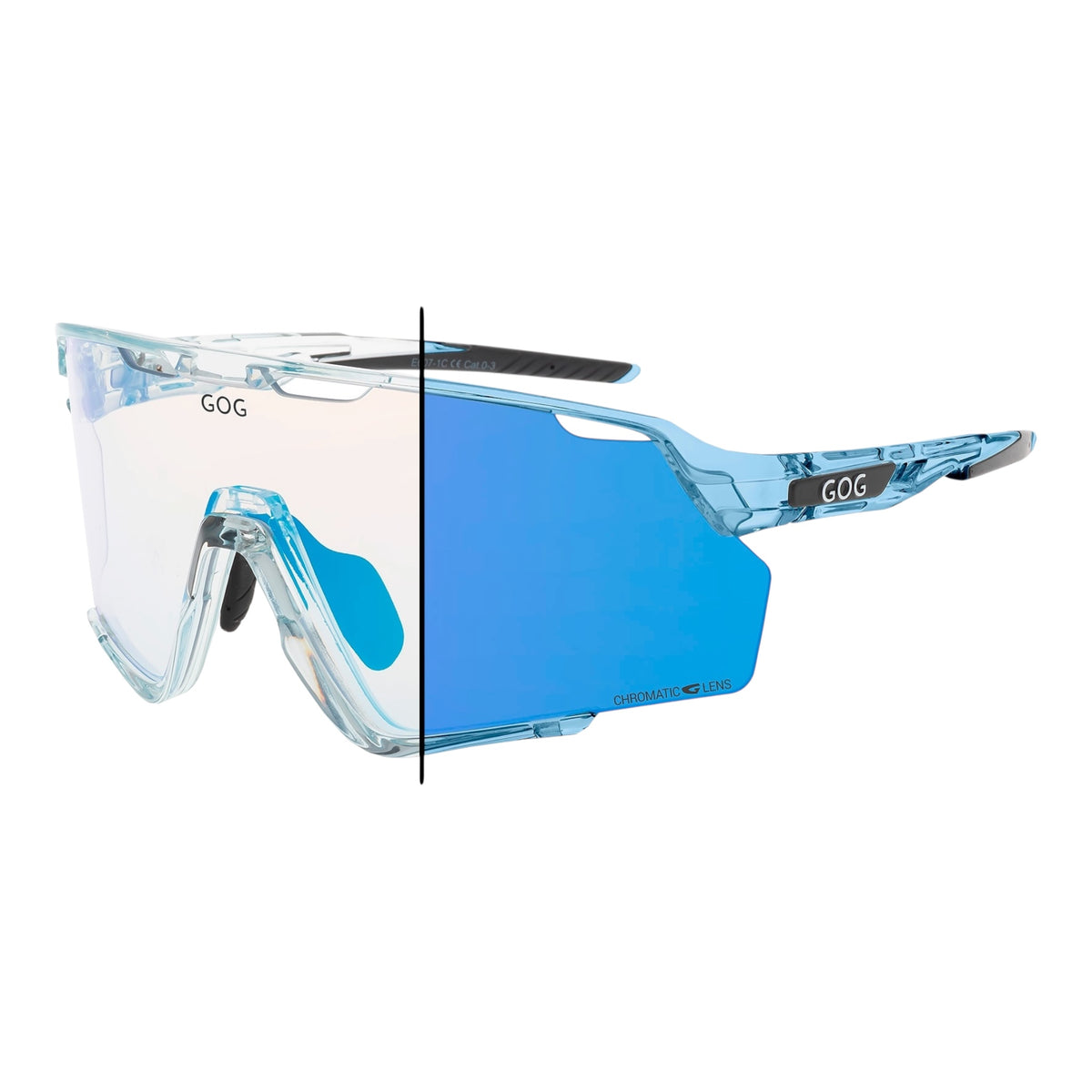 Gog - Prometheus - photochromic blue / black reflex blue (cat.0 à 3) - lunettes Running unisexe