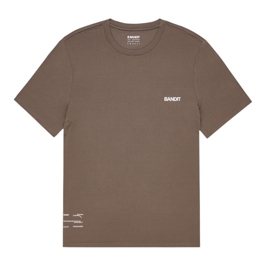 Bandit - Men’s MICROMESH™ Run Tee - cocoa - Teeshirt Running hommes
