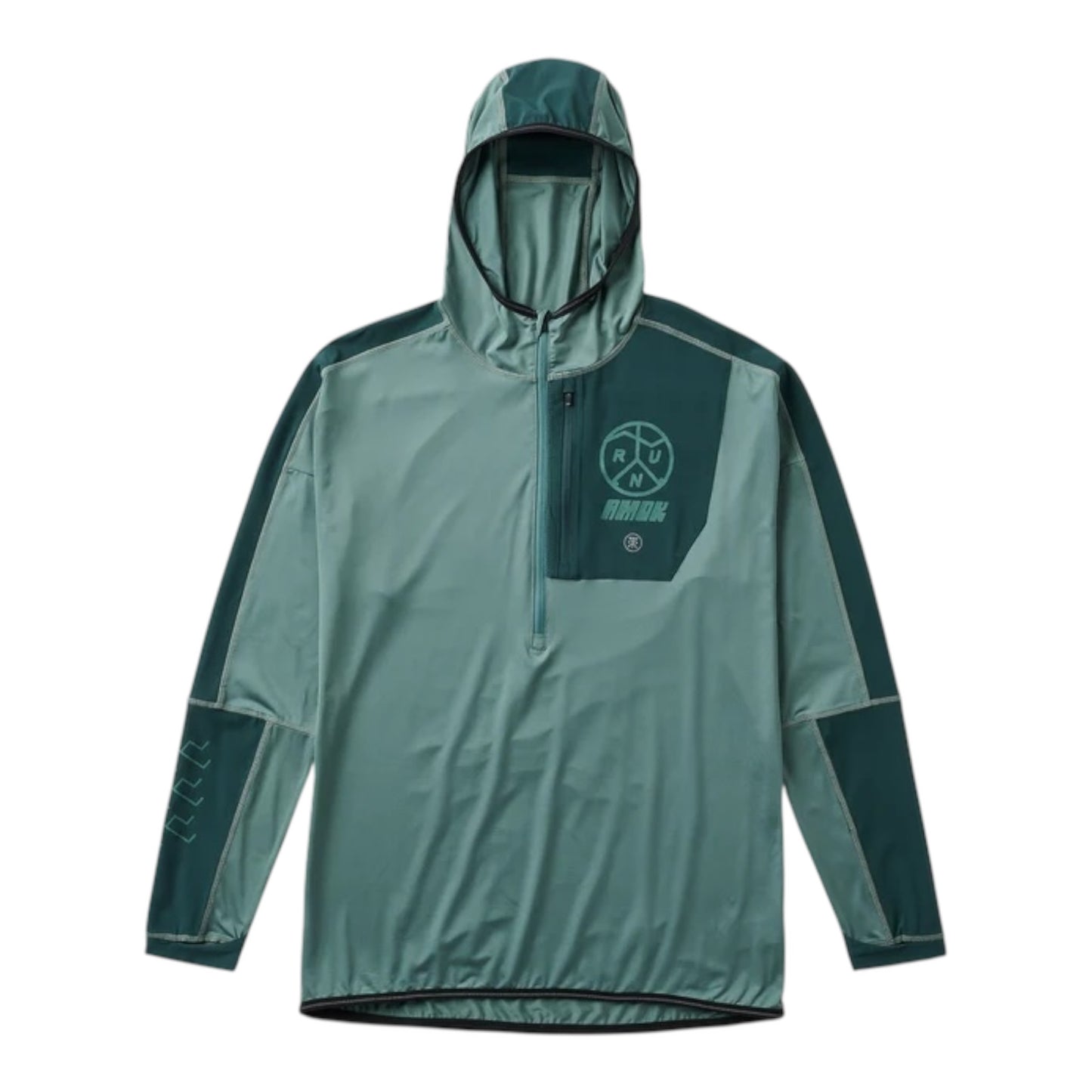 Roark Run Amok - Grinnell Active Hoodie - dark forest - teeshirt running hommes