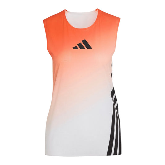 Adidas - Terrex Xperior Pro W Tank - White / Semi Impact Orange - Débardeur running femmes