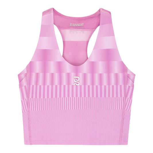 Bandit - Women’s VANISHER™ V-neck Race Corp - growing grid / orchid - Brassière Running femmes