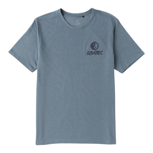 Roark - Mathis Active Graphic Tee - slate - teeshirt running hommes