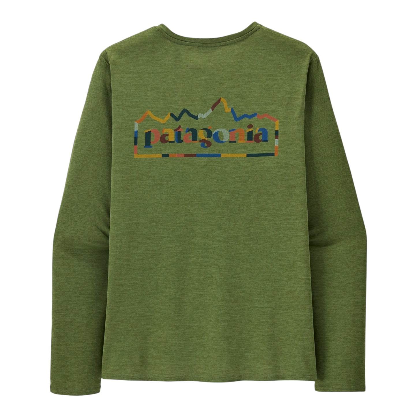 Patagonia - Men's Long-Sleeved Capilene® Cool Daily Graphic Shirt - terrain green X-Dye - teeshirt running hommes