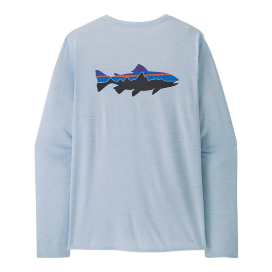Patagonia - Men's Long-Sleeved Capilene® Cool Daily Graphic Shirt Waters - fleck blue - teeshirt running hommes