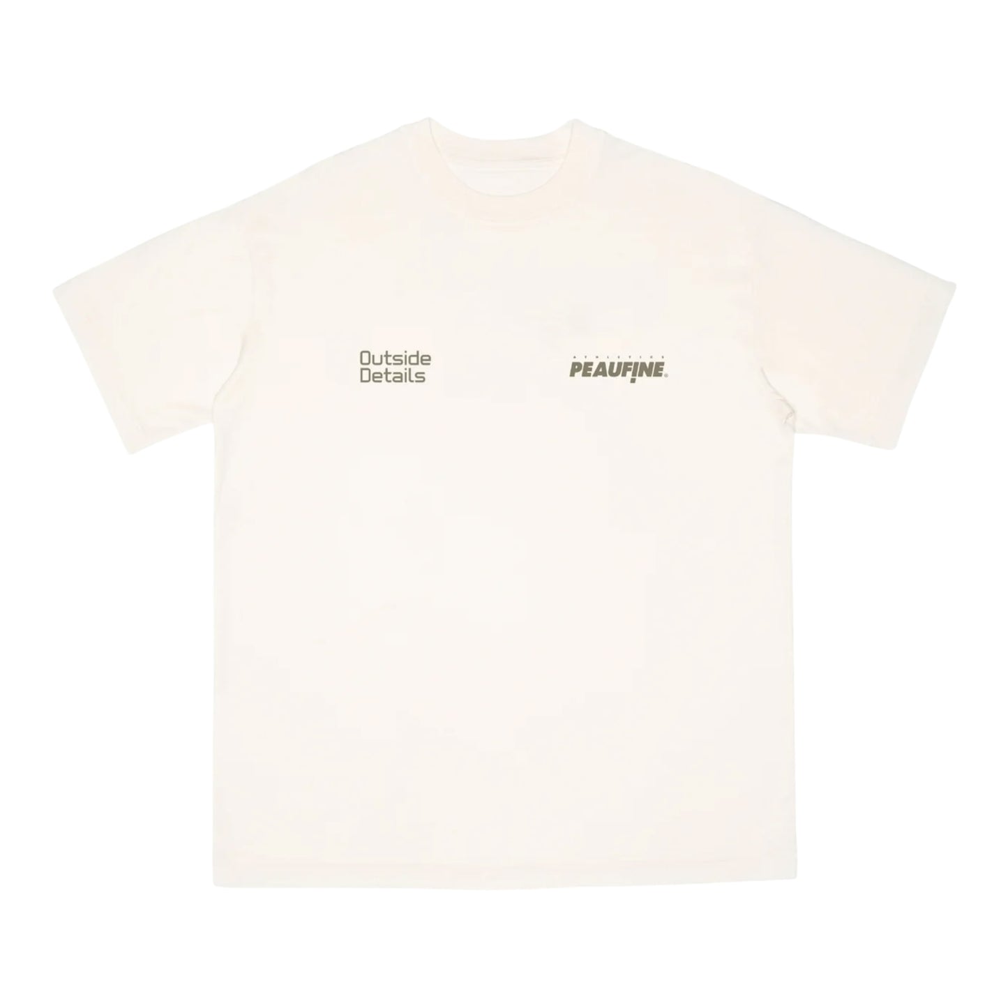 Peaufine Athletics - Wood T-shirt™ Outside Details - off white - Teeshirt Running Hommes