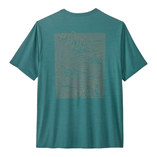 Patagonia - Men's Capilene® Cool Daily Graphic Shirt - Wetland Blue X-Dye- teeshirt running hommes