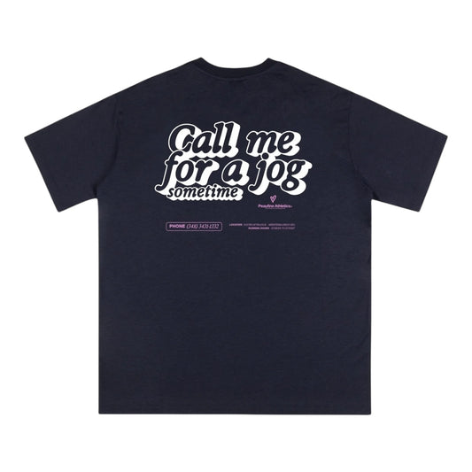 Peaufine Athletics - Wood T-shirt™ Call Me - navy - Teeshirt Running Hommes