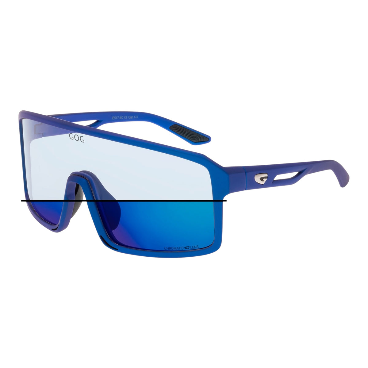 Gog - Ragnarock - matt metallic Navy blue / reflex blue (cat.1 à 3) - lunettes Running unisexe