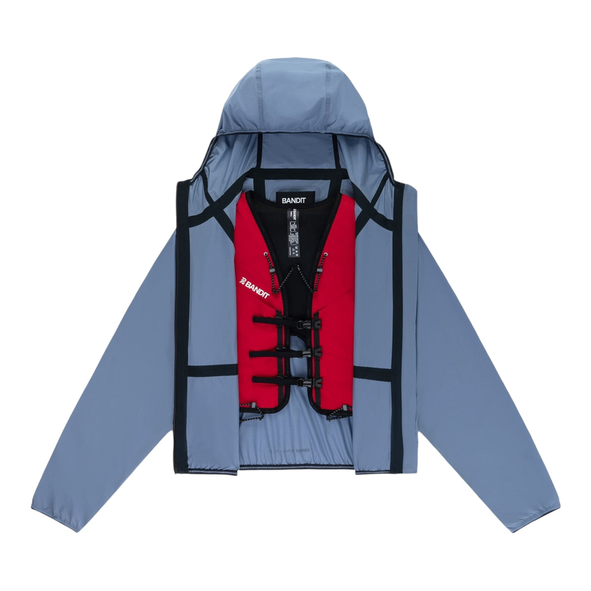 Bandit - Men's WindSheer™ Shell + Vest - Pavilion Blue - veste Running hommes