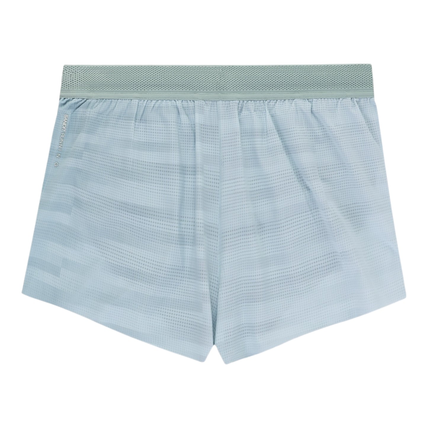 Bandit - Women’s COOLGRID™ 3" Split Short Uneven Gradient - lagoon / mist - Cuissard Running femmes