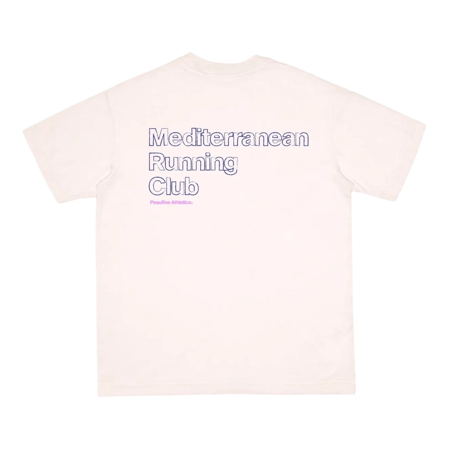 Peaufine Athletics - Oversize Organic T-shirt Mediterranean Running Club - off white - Teeshirt Hommes