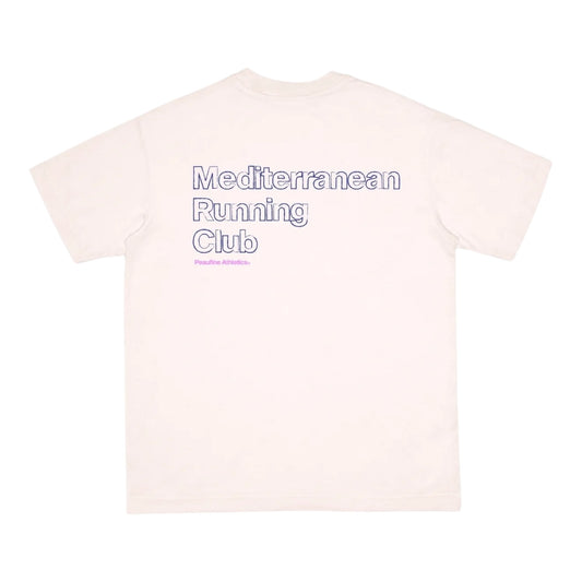 Peaufine Athletics - Oversize Organic T-shirt Mediterranean Running Club - off white - Teeshirt Hommes