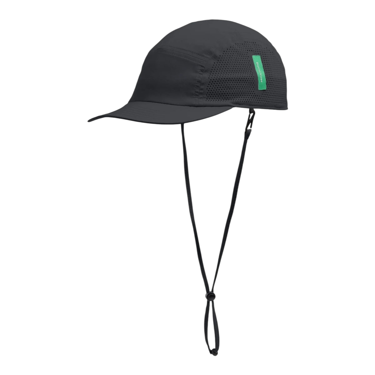 District Vision - Perforated Strap Hat - Black - casquette running unisexe