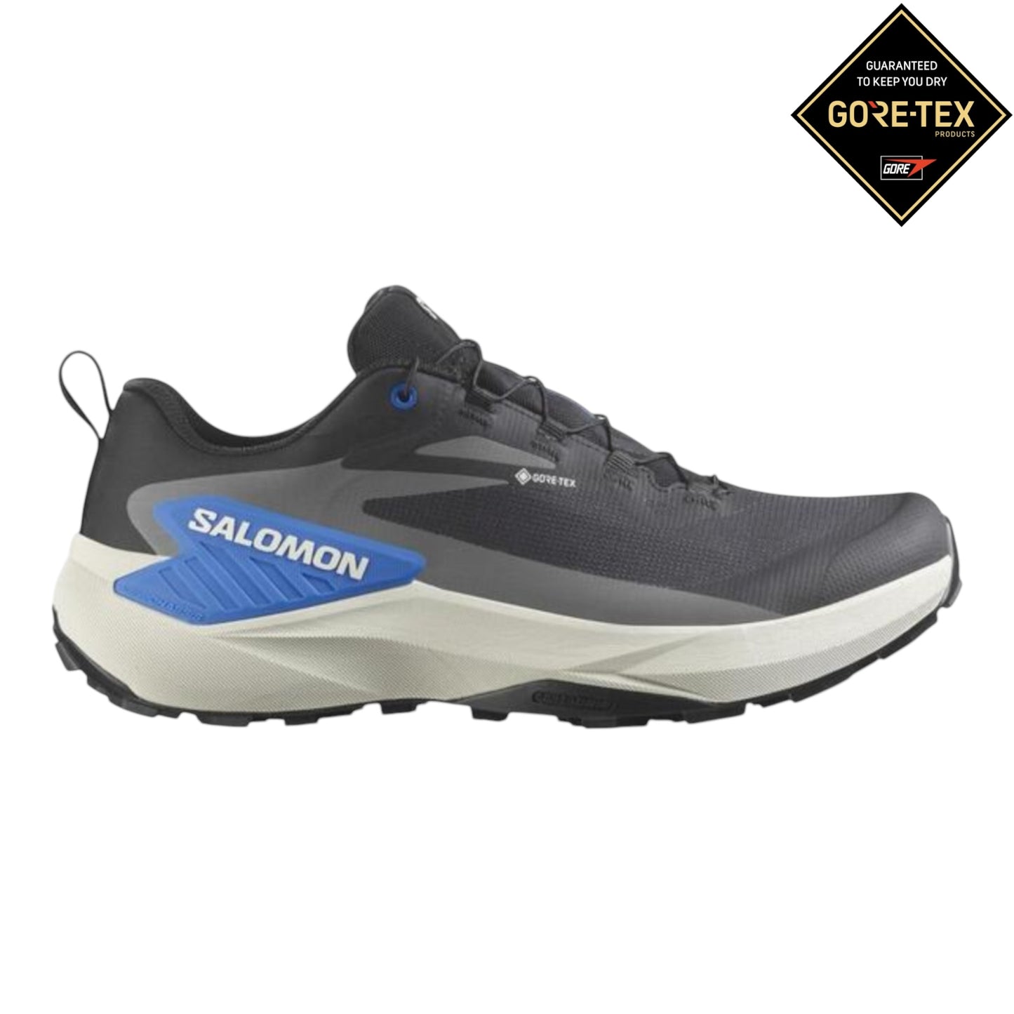 Salomon - Genesis Gore-Tex - Black / Lunar Rock / French Blue - Chaussures trail running hommes