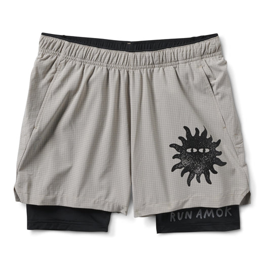 Roark Run Amok - Bommer Shorts 3.5" - ghost grey - Short running hommes