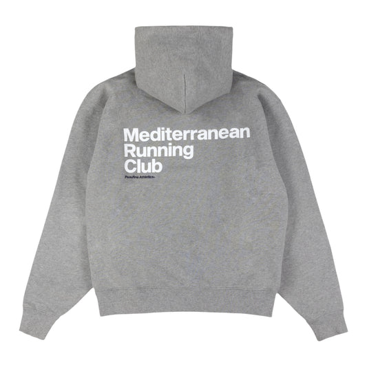Peaufine Athletics - Heavyweight Hoodie Mediterranean Running Club - Heather grey - Sweat-shirt Hommes