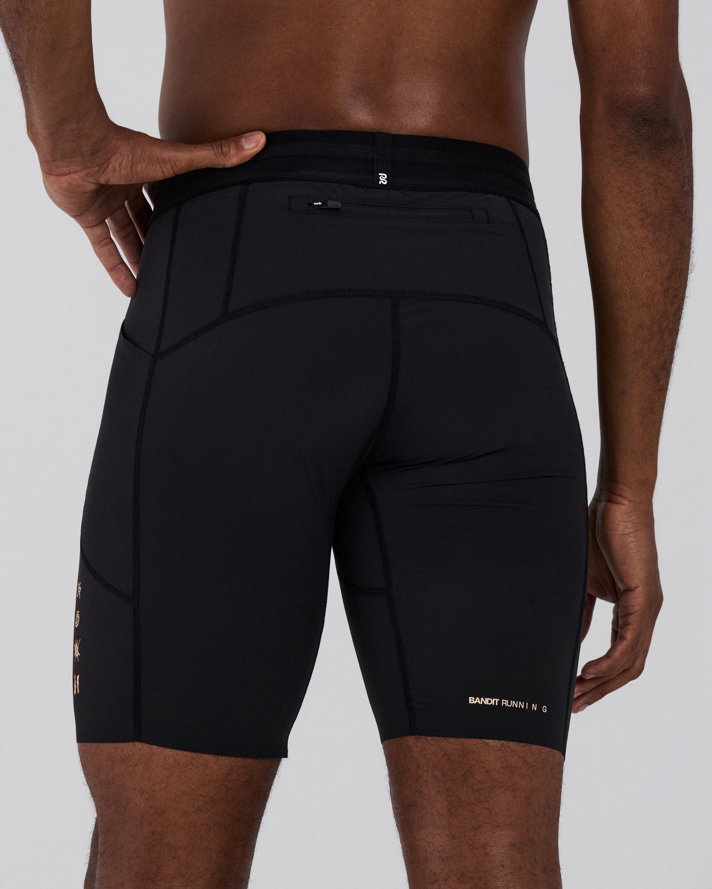 Bandit - Men’s SOLITE™ 5 Pocket Half Tights - black - Cuissard Running hommes