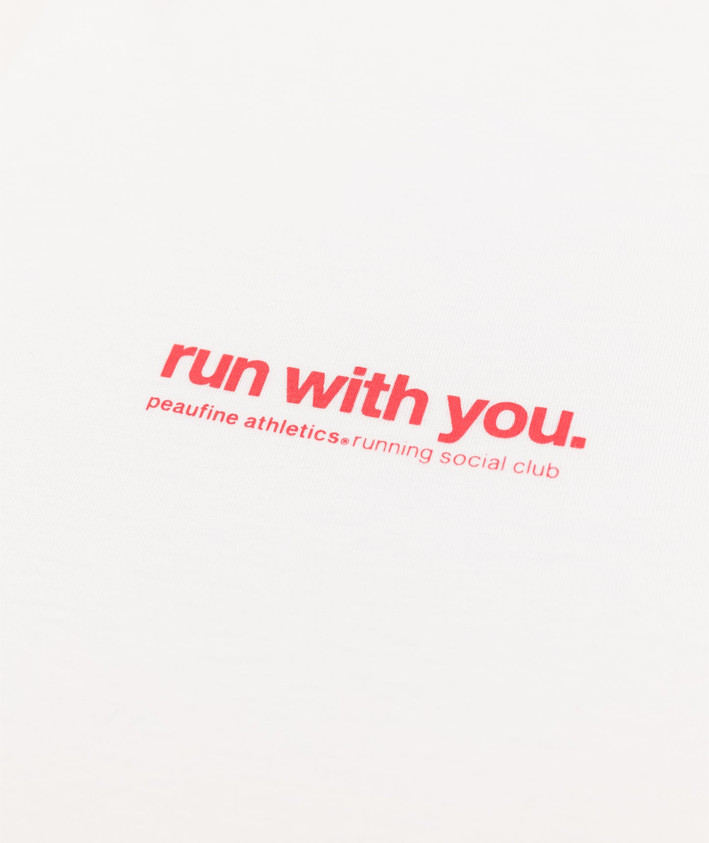 Peaufine Athletics - Wood T-shirt Wanna Run With You - off white - Teeshirt Running Hommes
