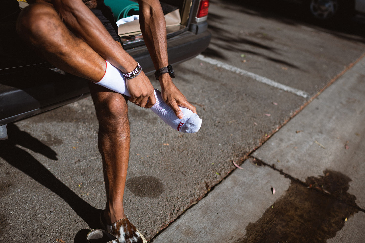 Near Earth - The Distance Running Socks - white - Chaussettes running unisexe