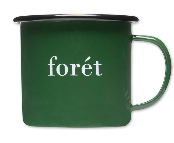 Forét - Bean Enamel Mug - dark green